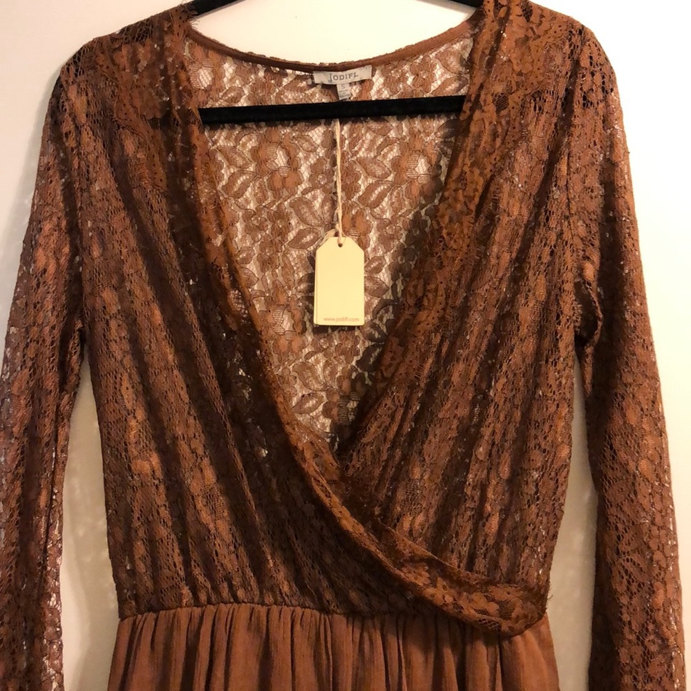 NWT Lace Brown Romper